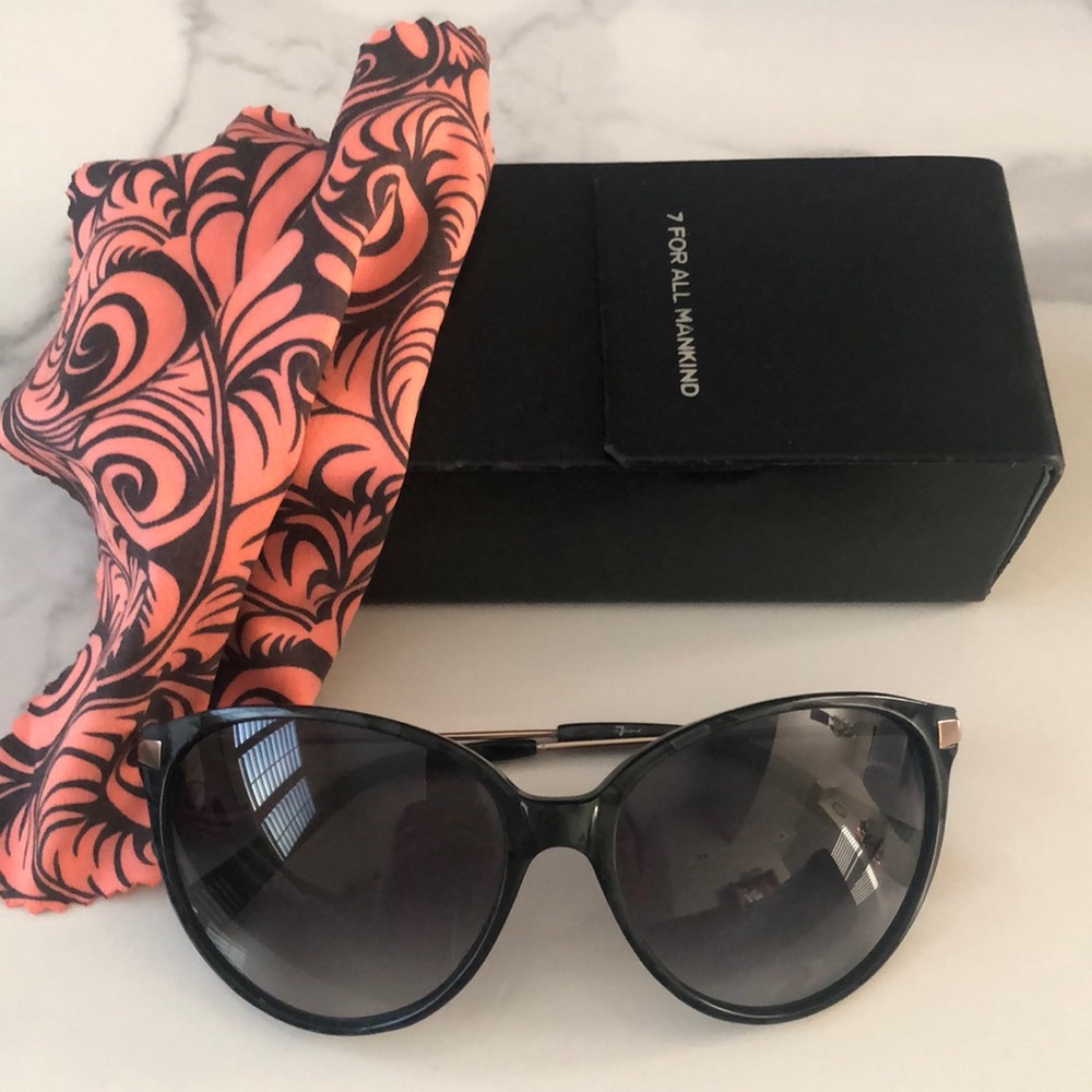 7 For All Mankind Grey Tortoise Shell Sunglasses